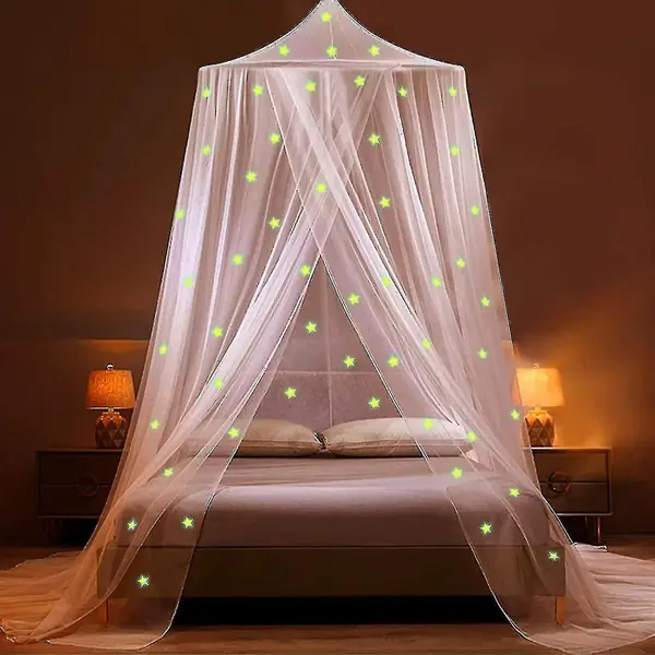 Luxus-Moskitonetz Bett für Doppelbett Einzelbett - Glow…